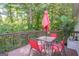 Charming deck featuring outdoor furniture surrounded by lush greenery at 832 Windy Mill Ct, Temple, GA 30179