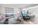 Cozy living room featuring a sectional sofa and an open layout to the kitchen at 308 Lee Thompson Rd, Moreland, GA 30259