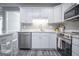 Modern kitchen featuring stainless steel appliances, and white cabinetry at 2303 Sharon Se Ct, Conyers, GA 30013