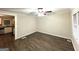 Cozy living room with wood floors and ceiling fan at 2239 Nelms Sw Dr, Atlanta, GA 30315