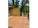 Spacious deck features a privacy screen and black metal railings at 6072 Holiday Blvd, Forest Park, GA 30297