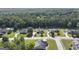 An aerial view showcasing neighborhood homes with spacious, well-kept yards at 1108 The By Way, Mcdonough, GA 30252