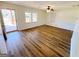 Open floor plan living room with backyard porch access and a view of the private backyard at 36 Reese St, Grantville, GA 30220
