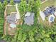 Aerial view of a home with lush landscaping at 115 Edgewood Pkwy, Fayetteville, GA 30215