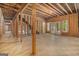 Unfinished basement with exposed framing, awaiting customization and finishing at 115 Edgewood Pkwy, Fayetteville, GA 30215