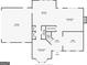 An overhead floor plan showing the layout of the home including the garage, kitchen, living room, dining room, and office at 220 Drumcliff Ct, Tyrone, GA 30290