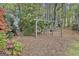A backyard featuring a wooden swing set and plenty of shade at 1000 Pleasance Grv, Peachtree City, GA 30269