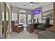 Home office with desk, comfortable chair and natural light at 1000 Pleasance Grv, Peachtree City, GA 30269