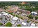 Aerial view of a vibrant mixed-use development with commercial and residential spaces near a green space at 823 Mackay Crk, Woodstock, GA 30188