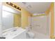 Bathroom with tub and shower combo and single sink vanity at 916 Forest Pointe, Jonesboro, GA 30238
