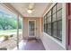 View of front porch with windows and ceiling fan at 916 Forest Pointe, Jonesboro, GA 30238