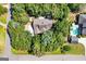 Overhead view of a tree-lined property with a pool at 401 Riverwalk, Mcdonough, GA 30252