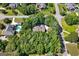 Aerial view of the home with a pool, surrounded by trees at 401 Riverwalk, Mcdonough, GA 30252