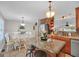 Open kitchen with granite counters, stainless appliances, breakfast bar and attached dining area at 2006 Carrollton Hwy, Temple, GA 30179
