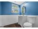 Bathroom with white vanity, modern mirror, and stylish fixtures at 7121 Forest Se Dr, Covington, GA 30014