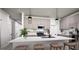 Modern kitchen with stainless steel appliances, quartz countertops, and stylish pendant lighting at 1212 Trombone Way # 107, Mcdonough, GA 30252
