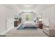 Staged bedroom with a large window, vaulted ceiling, modern decor and ample natural light at 1547 South Bethany Rd, Locust Grove, GA 30248