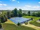 Overhead view of the tennis courts at 169 Wallnut Hall Cir, Woodstock, GA 30189