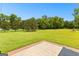 Manicured backyard with lush green grass and mature trees, perfect for outdoor enjoyment at 125 Lake Park Dr, Sharpsburg, GA 30277