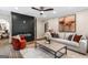 Beautiful living room featuring a modern fireplace, stylish furniture and decor, and ample space at 317 Mcpherson Se Pl, Atlanta, GA 30316