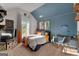 Comfortable bedroom featuring carpet floors, natural light, and unique decor at 1412 Short Ct, Mcdonough, GA 30252