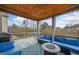 Cozy covered porch with outdoor seating and wood ceilings at 1690 Geranium Ln, Cumming, GA 30040