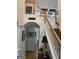 The grand entryway features an arched doorway and a staircase at 245 River Laurel Way, Woodstock, GA 30188