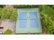 Overhead view of tennis courts, perfect for active recreation within the community at 960 Pebblestone Ct, Alpharetta, GA 30009