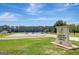 Braelinn Recreation Complex sign with expansive recreational area and parking at 157 Rockspray Rdg, Peachtree City, GA 30269