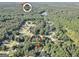 Aerial shot of a property highlighting its location within a lush, wooded community at 1315 Crane Ct, Mcdonough, GA 30252
