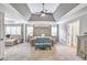 Spacious primary suite featuring tray ceilings, sitting area, and neutral decor at 4818 Moon Hollow Ct, Buford, GA 30519