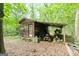 Outdoor space used for storage of lawn equipment with covered area to protect from weather at 349 Campground Rd, Mcdonough, GA 30253
