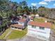 Aerial view of a multi-building property, featuring large lawn and mature trees at 387 Colvin Dr, Locust Grove, GA 30248