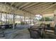Covered patio with ample seating and a view of the backyard at 387 Colvin Dr, Locust Grove, GA 30248