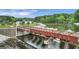 Scenic view of Lake Peachtree, featuring a bridge and lush greenery at 407 Blue Smoke Trl, Peachtree City, GA 30269