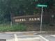 Stone sign for Chapel Park community at the intersection of Chapel Park Drive at 3480 Shepherds Path, Decatur, GA 30034