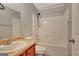 Full bathroom featuring a single sink vanity, a toilet, and a shower-tub combination at 85 Parks Pl, Sharpsburg, GA 30277