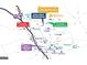Community map showcasing neighborhood amenities, nearby highways, and local points of interest at 318 Sound Circle, Stockbridge, GA 30281