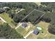 Aerial view of two homes and a large parcel with mature trees, and fenced yard at 433 Wilson Dr, Mcdonough, GA 30252