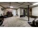 Spacious finished basement area with neutral color walls, carpet, and two-tone trim at 639 Sheffield Ct, Villa Rica, GA 30180