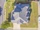 Aerial view of a home showcasing the roof and surrounding yard at 100 Harmony Ct, Dallas, GA 30157