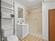 Traditional bathroom features a walk-in shower, toilet, vanity, and tile flooring at 1283 Bramble Ne Rd, Atlanta, GA 30329