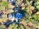 Aerial view of a single Gathering home surrounded by colorful trees and a lush green yard at 1947 Clark Dr, Tucker, GA 30084