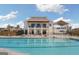 Community pool and clubhouse with ample seating, perfect for relaxation and social gatherings at 247 Widener Way, Peachtree City, GA 30269