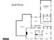 Detailed second floor plan showcasing layout, including bedrooms, bonus room and walk-in attic at 915 Laurel Brooke Ave, Peachtree City, GA 30269