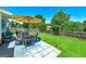 Backyard area with patio and chairs at 127 Laurel Springs Dr, Mcdonough, GA 30253