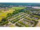 An overhead view of the townhouse complex, showcasing the vast sports fields and nearby recreational facilities at 1851 Grove Way, Hampton, GA 30228