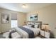 Comfortable bedroom with large windows, soft carpet, and stylish furniture at 1851 Grove Way, Hampton, GA 30228