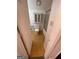 Bathroom with a stall shower, cabinet, toilet, and linoleum floors at 2884 Mountbery Dr, Snellville, GA 30039