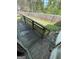 A wooden deck with steps leading to a fenced yard at 2884 Mountbery Dr, Snellville, GA 30039